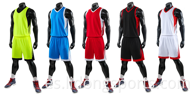 Diseño personalizado Basketball Wear uniforme sublimación Jersey de baloncesto reversible para equipo